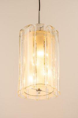 Cylindrical Pendant Fixture with Crystal Glass from Doria, Germany, 1970s-UGR-1192998