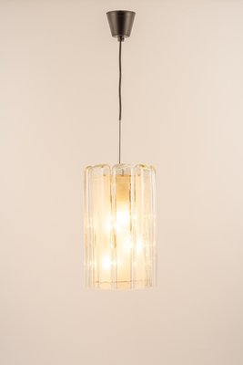 Cylindrical Pendant Fixture with Crystal Glass from Doria, Germany, 1970s-UGR-1192998