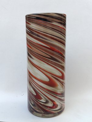 Cylindrical Swirl Murano Glass Vase, 1970s-XUQ-2021820