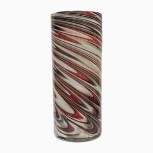 Cylindrical Swirl Murano Glass Vase, 1970s-XUQ-2021820