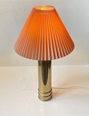 Cylindrical Table Lamp in Brass from Bergboms, Sweden, 1960s-LCR-1739068