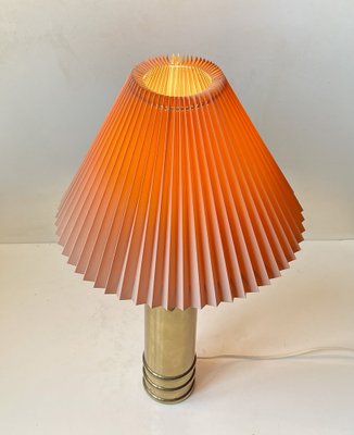 Cylindrical Table Lamp in Brass from Bergboms, Sweden, 1960s-LCR-1739068