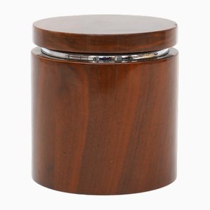 Cylindrical Wooden Tobacco Box, 1960s-EZ-1800114