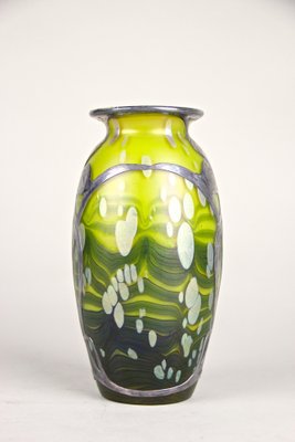 Cytisus Yellow with Silver Overlay Glass Vase from Loetz Witwe, 1902-TQA-1322126