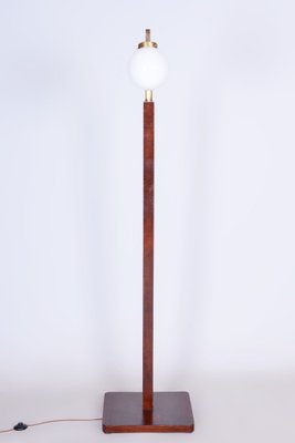 Czech Art Deco Floor Lamp in Walnut & Brass, 1930s-WHY-1735575