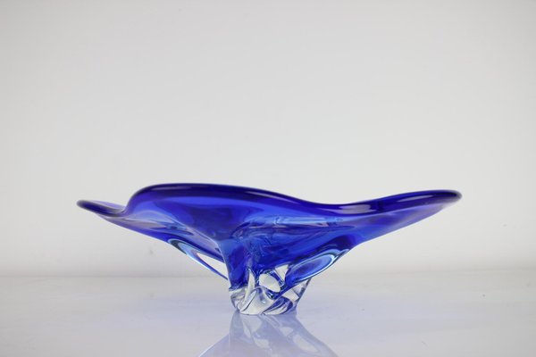 Czech Art Glass Big Bowl attributed to Josef Hospodka for Chribska Glassworks, 1960s-TZ-1431440