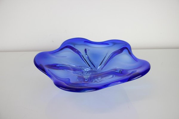 Czech Art Glass Big Bowl attributed to Josef Hospodka for Chribska Glassworks, 1960s-TZ-1431440