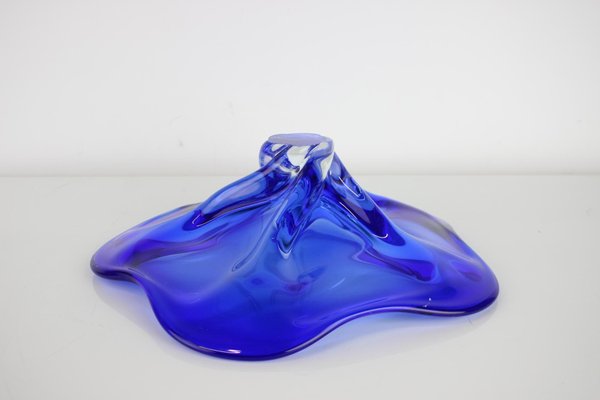 Czech Art Glass Big Bowl attributed to Josef Hospodka for Chribska Glassworks, 1960s-TZ-1431440