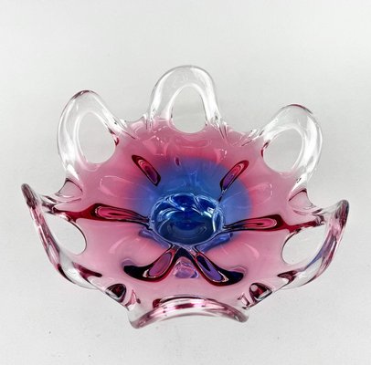 Czech Art Glass Bowl attributed to Josef Hospodka for Chribska Glassworks, 1960s-TZ-2018674