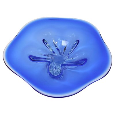 Czech Art Glass Bowl by Josef Hospodka for Chribska Glassworks, 1960s-TZ-1356849