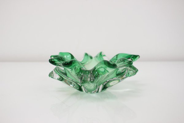 Czech Art Glass Bowl by Josef Hospodka for Chribska Glassworks, 1960s-TZ-1356848