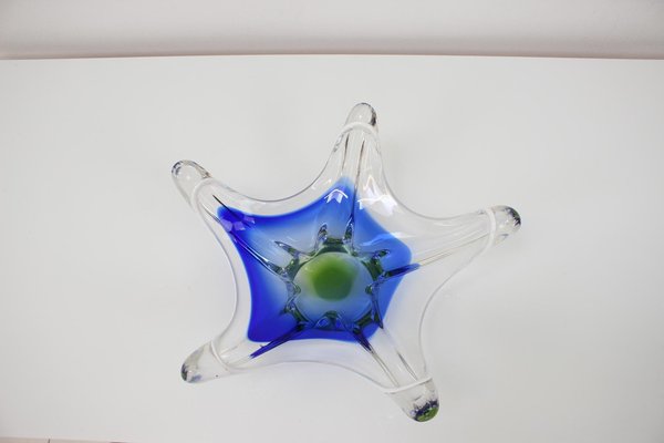 Czech Art Glass Bowl by Josef Hospodka for Chribska Glassworks, 1960s-TZ-1356837