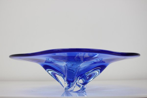 Czech Art Glass Bowl by Josef Hospodka for Chribska Glassworks, 1960s-TZ-1356849