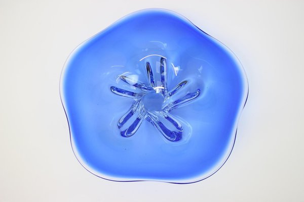 Czech Art Glass Bowl by Josef Hospodka for Chribska Glassworks, 1960s-TZ-1356849