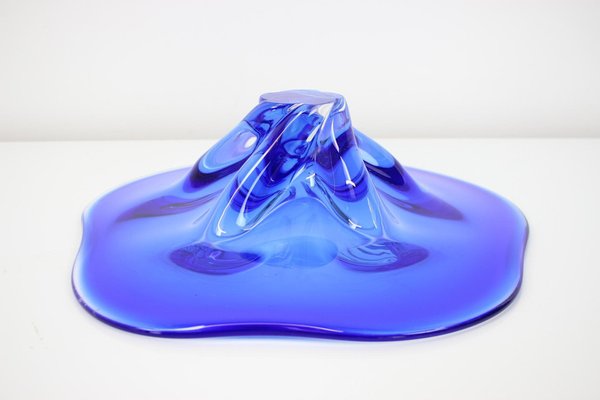 Czech Art Glass Bowl by Josef Hospodka for Chribska Glassworks, 1960s-TZ-1356849