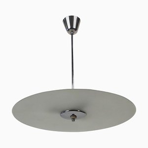 Czech Bauhaus Glass Plate Pendant Lamp, 1930s-BAF-763411