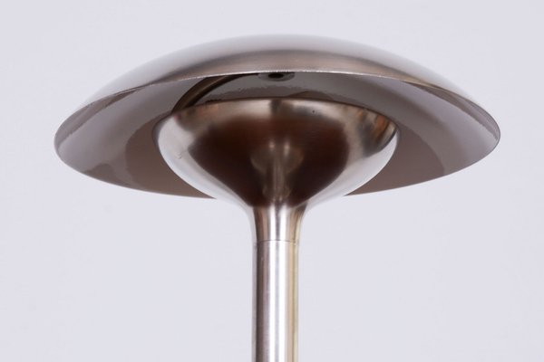 Czech Bauhaus Table Lamp in Nickle-Plated Steel by František Anýž, 1920s-WHY-1722677