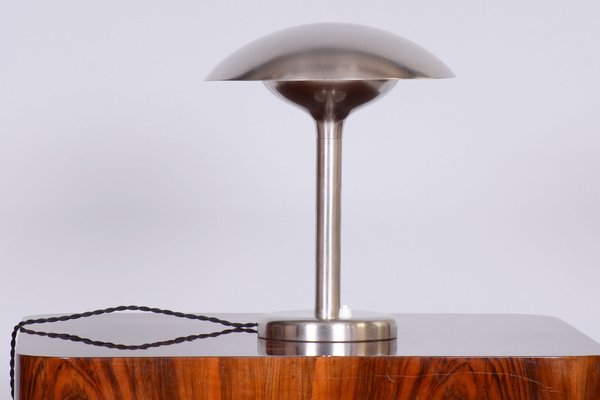 Czech Bauhaus Table Lamp in Nickle-Plated Steel by František Anýž, 1920s-WHY-1722677