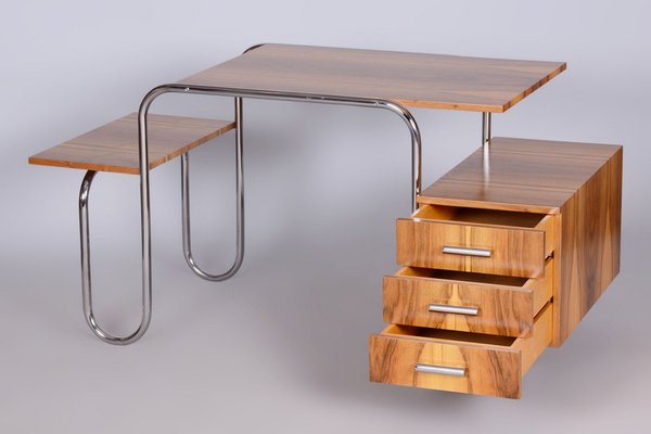 Czech Bauhaus Walnut Writing Desk by André Lurcat, 1930s-WHY-1751948