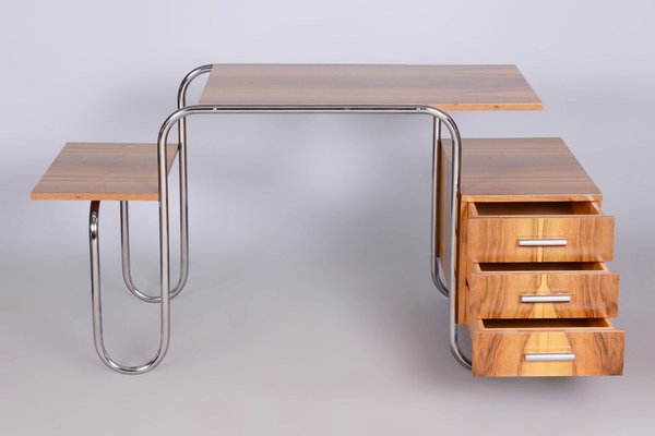 Czech Bauhaus Walnut Writing Desk by André Lurcat, 1930s-WHY-1751948