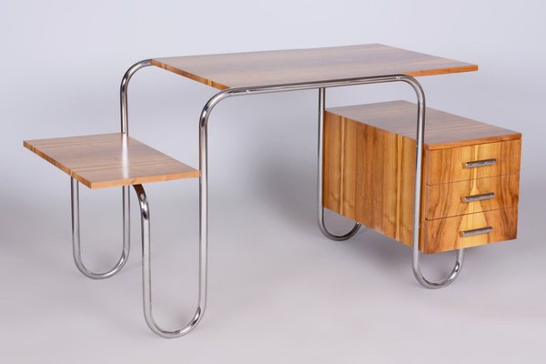 Czech Bauhaus Walnut Writing Desk by André Lurcat, 1930s-WHY-1751948