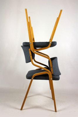 Czech Bent Plywood Chairs from Holesov, 1970s, Set of 4-WVS-982679