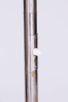 Czech Chrome Floor Lamp in Steel & Milk Glass, 1930s-WHY-1734489