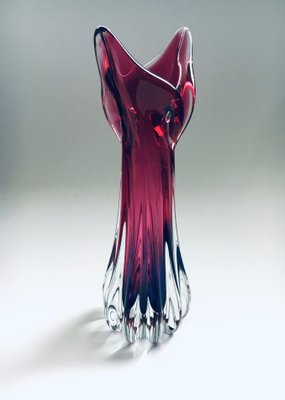 Czech Crystal Art Glass Beak Vase by Jozef Hospodka for Chribska Glassworks, 1950s-RQV-905993