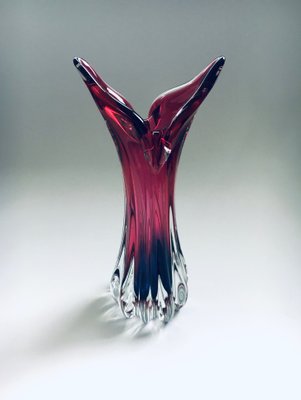 Czech Crystal Art Glass Beak Vase by Jozef Hospodka for Chribska Glassworks, 1950s-RQV-905993