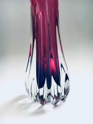 Czech Crystal Art Glass Beak Vase by Jozef Hospodka for Chribska Glassworks, 1950s-RQV-905993