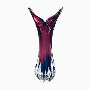 Czech Crystal Art Glass Beak Vase by Jozef Hospodka for Chribska Glassworks, 1950s-RQV-905993