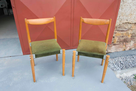 Czech Dining Chairs by M. Navratil, 1970s, Set of 2