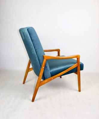 Czech Model Armchair in Ocean Blue attributed to Jiri Jiroutek, 1970s-UJQ-2036235