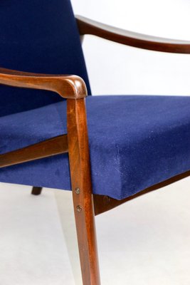 Czech Model Armchair in Ocean Blue attributed to Jiri Jiroutek, 1970s-UJQ-2036236