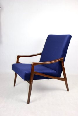 Czech Model Armchair in Ocean Blue attributed to Jiri Jiroutek, 1970s-UJQ-2036236