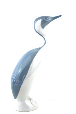 Czech Porcelain Heron from Royal Dux, 1960s-ZWH-796653