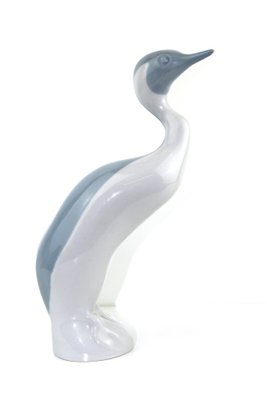 Czech Porcelain Heron from Royal Dux, 1960s-ZWH-796653