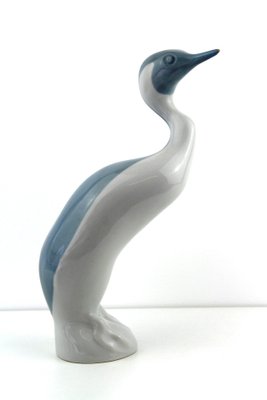 Czech Porcelain Heron from Royal Dux, 1960s-ZWH-796653