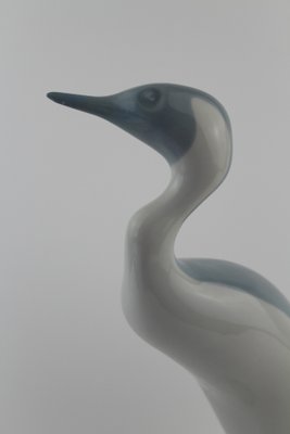 Czech Porcelain Heron from Royal Dux, 1960s-ZWH-796653