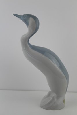 Czech Porcelain Heron from Royal Dux, 1960s-ZWH-796653