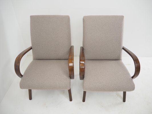 Czech Ton/Thonet Beech Armchairs, 1960s, Set of 2-TZ-1079003