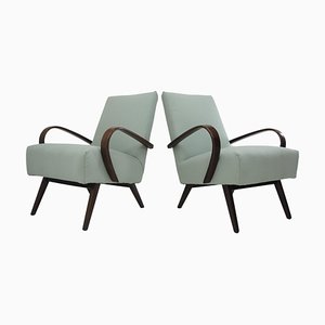 Czech Ton/Thonet Beech Armchairs, 1960s, Set of 2-TZ-1079002