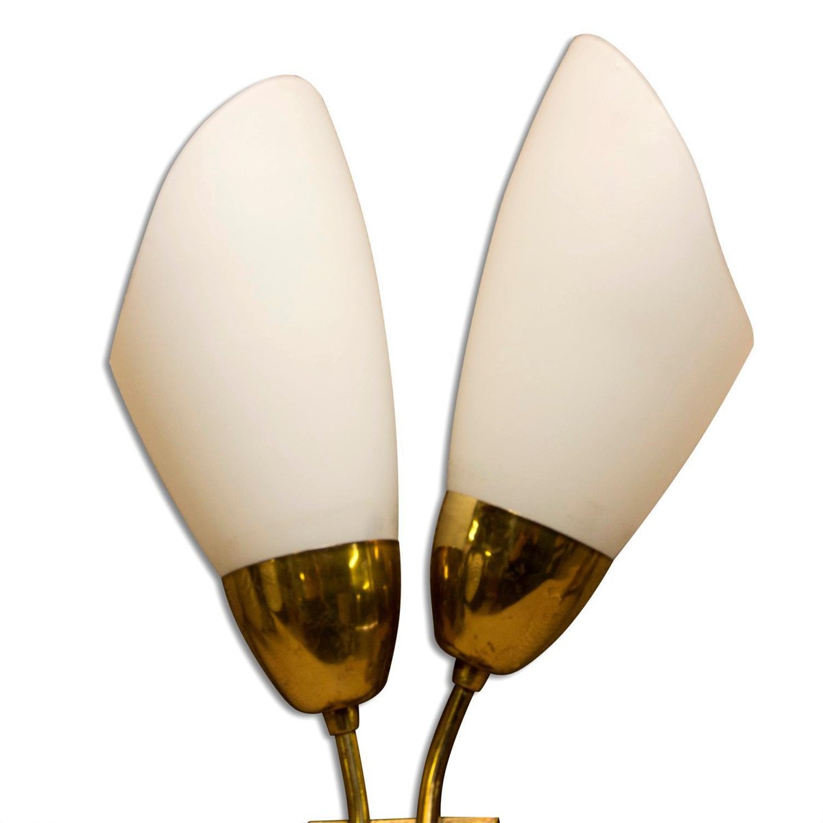 Czechoslovak Brass Wall Lamps by Stanislav Kucera for Kamenicky Senov, 1970s, Set of 2