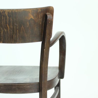 Czechoslovak Oak Armchair by Michael Thonet for Thonet, 1930s-UL-689688