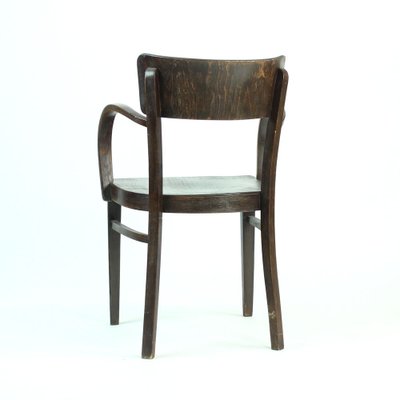 Czechoslovak Oak Armchair by Michael Thonet for Thonet, 1930s-UL-689688