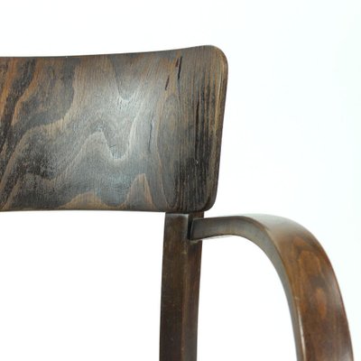 Czechoslovak Oak Armchair by Michael Thonet for Thonet, 1930s-UL-689688