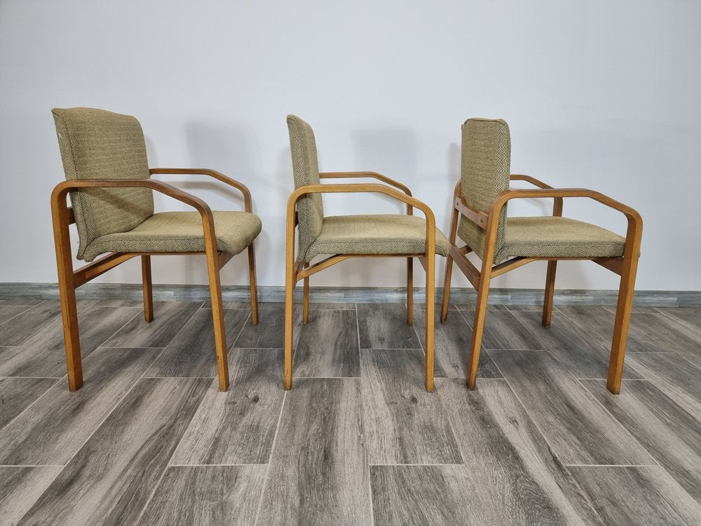 Czechoslovakian Armchairs by Ludvik Volak for Holes Tree, Set of 3