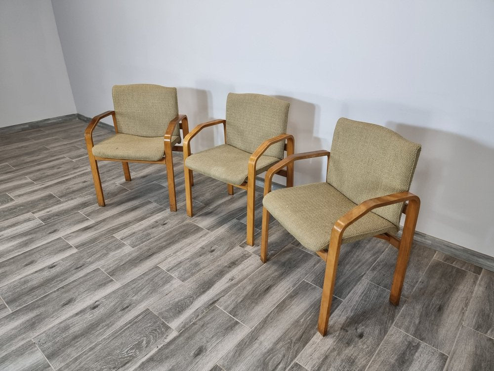 Czechoslovakian Armchairs by Ludvik Volak for Holes Tree, Set of 3