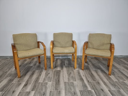 Czechoslovakian Armchairs by Ludvik Volak for Holes Tree, Set of 3-QJA-1327821