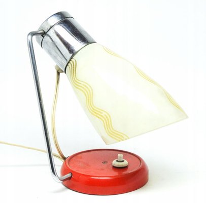 Czechoslovakian Art Deco Bedside Lamp from Napako, 1950s-BKO-1419798